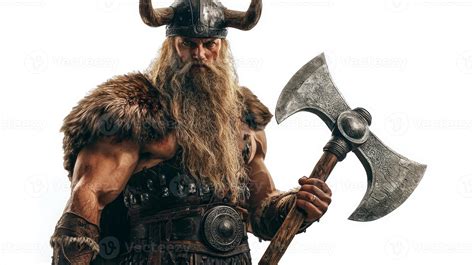 Tyr the god of war from Scandinavian mythology assertively holding his ...