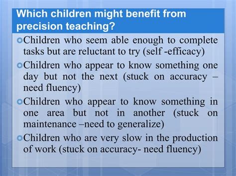Image result for Precision Teaching Examples