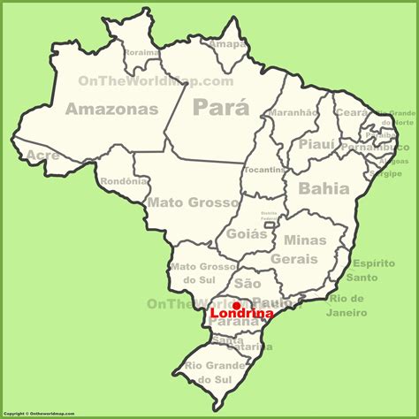 Map Of Londrina Brazil