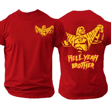 Men's Hulk Hogan Rip Brother Hell Yeah Brother Short Sleeved T-shirt - Nouvette