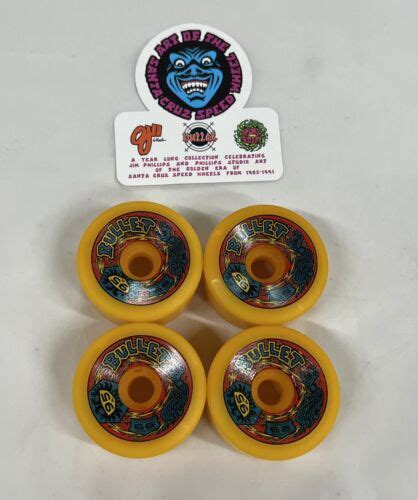 Buy YELLOW Santa Cruz Bullet 66 1980s reissue old school Skateboard ...