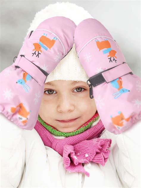 Buy SATINIOR Kids Ski Mittens Winter Snow Waterproof Mittens Toddler ...