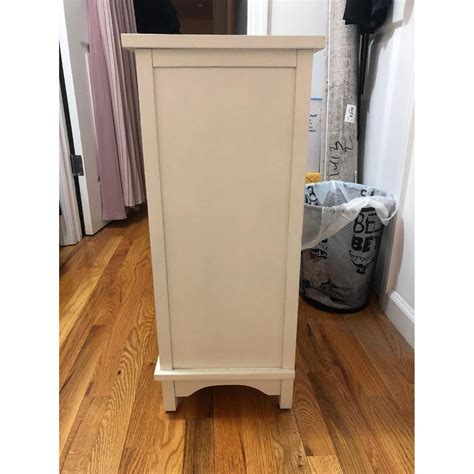 TJ Maxx Off White Nightstand w/ Baskets - AptDeco