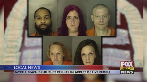 Myrtle Beach Police Arrest, Charge Five People in Drug Bust - WFXB