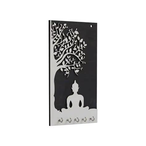 Buy Wooden Gautam Buddha Key Holder – ClassyArtZ.com