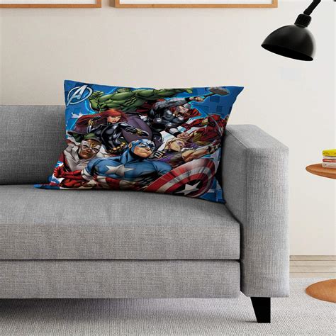 Buy Athom Trendz Marvel Avengers Polyester Cushion Cover - 16x16, Blue ...