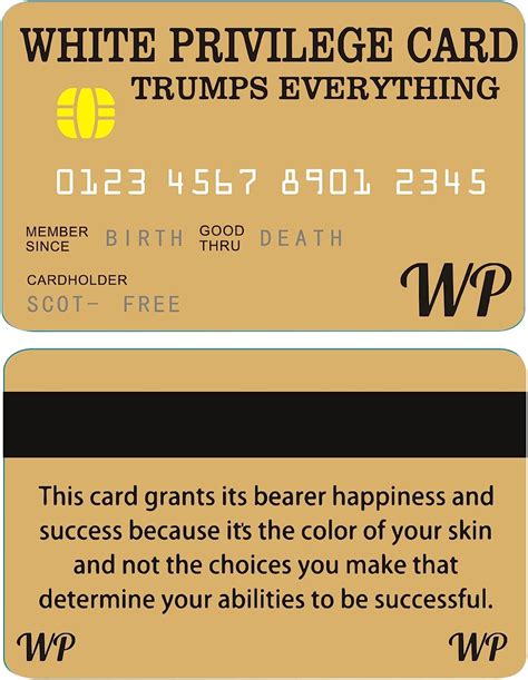 White Privilege Card