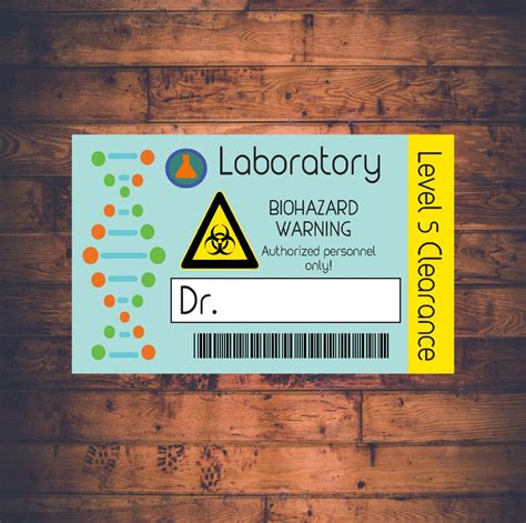 Science Lab Name Badge Printable Customizable Scientist Lab | Mad ...