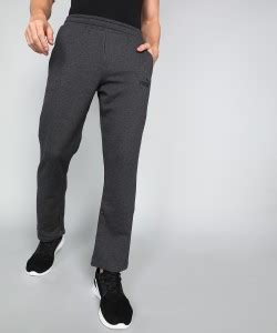 PUMA ESS Logo Pants Solid Men Grey Track Pants - Buy PUMA ESS Logo ...
