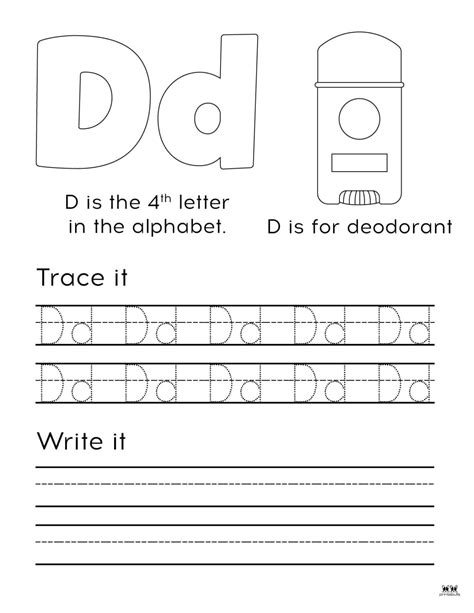 Letter D Worksheets - 50 FREE Printables | Printabulls