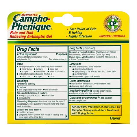 Campho-Phenique Pain Relieving Antiseptic Gel Original Formula - Shop ...