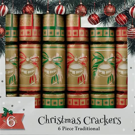 Xmas crackers traditional 6pc - Christmas Crackers