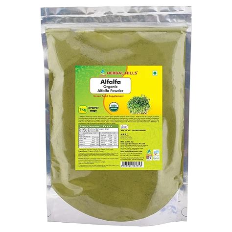 Buy Alfalfa Powder for Immunity and General Wellness – Herbal Hills ...