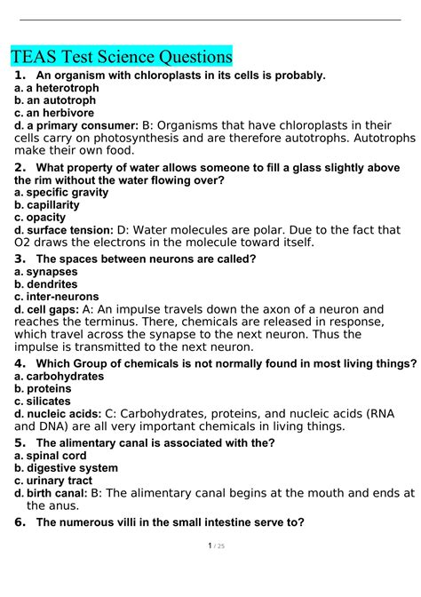 Teas Test Answers 的图像结果