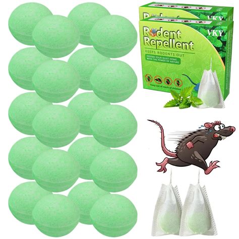 Mouse Rodent Repellent, 20 Pack Peppermint Oil for Mice Rats Squirrel ...