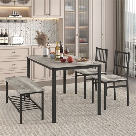 Black And Gray Kitchen Table Set