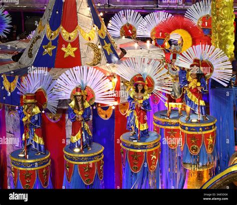 Sambadrome Parade, Rio Carnival, Rio de Janeiro, Brazil - dancers in ...