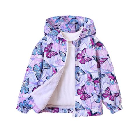 Eashery Girls Windbreaker Jacket Kids Hooded Quilted Coat Warm ...
