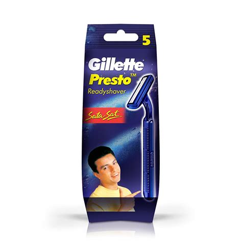 Gillette Presto Razor Pouch, 5 Count Price, Uses, Side Effects ...