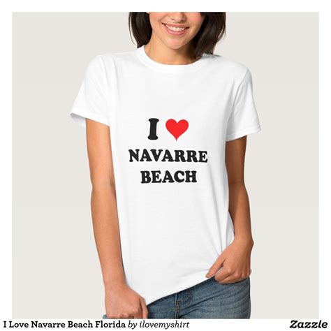 I Love Navarre Beach Florida T-Shirt | Zazzle | T shirts for women ...