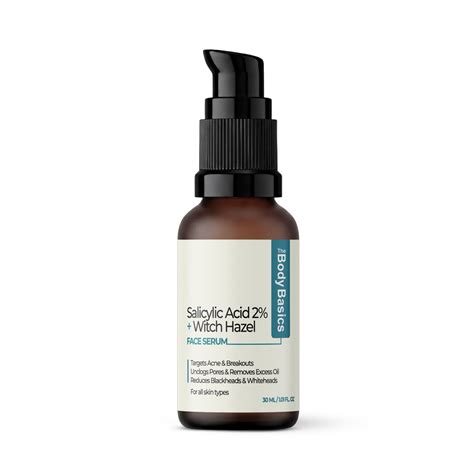 Salicylic Acid 2% + Witch Hazel Face Serum for Acne, Breakouts, Blackh ...