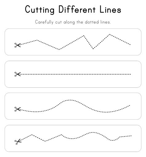 Premium Vector | Cutting practice worksheets - Worksheets Library