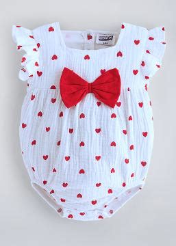 Shop Online Bow Applique Cotton Onesie at ₹474
