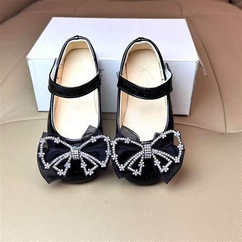 ATOGUTA Kids Dress Shoes Black Ballet Shoes Flower Girls Mary Jane ...