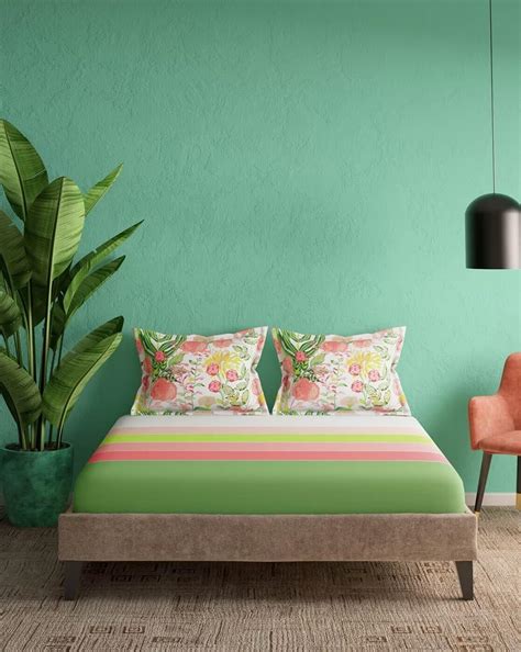 Portico New York Cadence 100% Cotton 144TC Super King Size Bedsheet ...