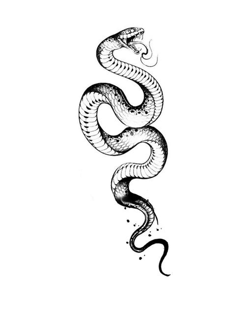 Snake Tattoo Design with Heart Tail