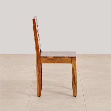 Buy (Refurbished) Adana Set of 2 Sheesham Wood Dining Chairs - Brown ...