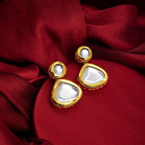 Kundan Drop Earring for Traditional Wear – Indiaztrendd