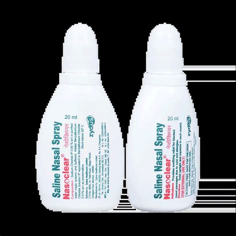 Nasoclear Saline Nasal Spray | Provides Relief From Blocked Nasal ...