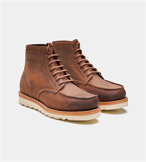 Handwelted Brown Oiled Leather Moctoe Boot – Kozasko