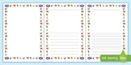 Burns Night Page Borders (teacher made) - Twinkl