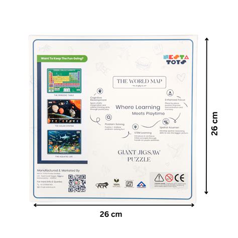 NESTA TOYS - World Map Jumbo Jigsaw Puzzle | Educational Toy for Kids