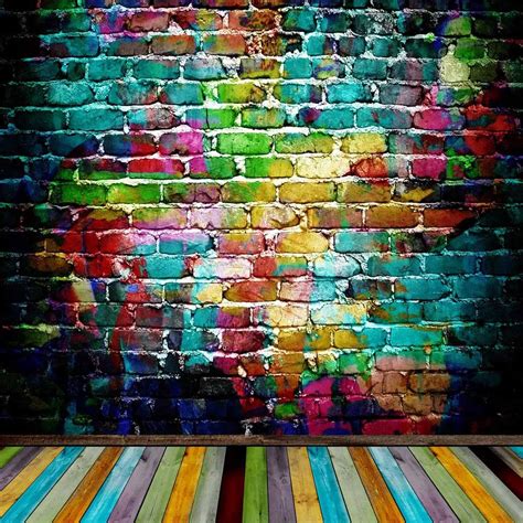 Graffiti Brick Wall Background