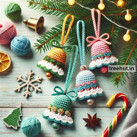 Crochet Christmas Bell Ideas for Appliques and Small Projects with ...