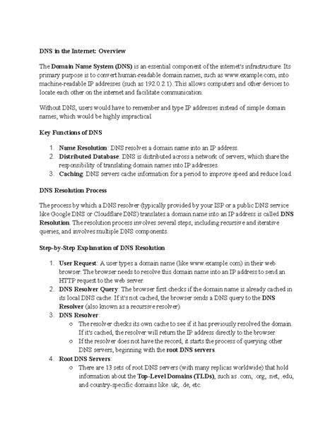DNS in the Internet: Structure, Function, and Resolution Process - DNS ...