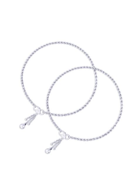 Get Rope Chain Silver Anklets at ₹ 3328 | LBB Shop
