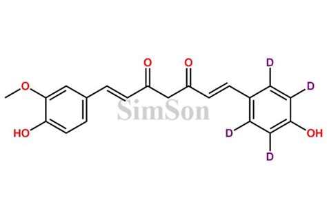 Demethoxycurcumin D4 | CAS No- 22608-11-3(unlabelled) | Simson Pharma ...