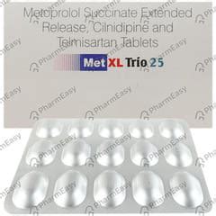 Met Xl Trio 25mg Strip Of 15 Tablets: Uses, Side Effects, Price ...