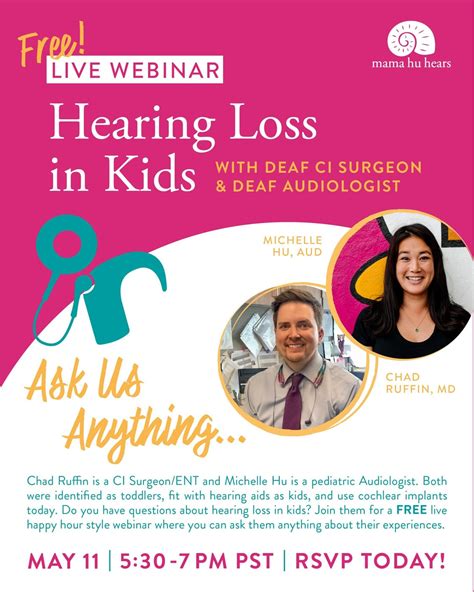 Free event: Ask a deaf otologist and deaf audiology anything you’d like! Specifically for kids ...