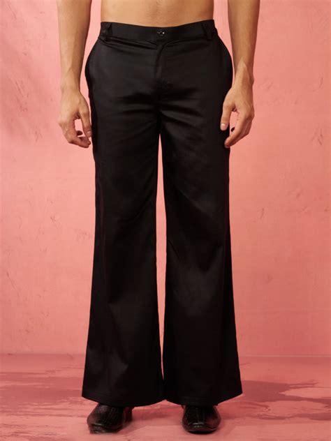 Men's Black Satin Palazzo Diwali | VASTRAMAY – vastramay