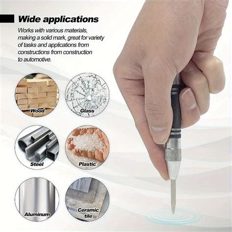 Automatic Center Punch 12 Heavy Duty Steel Spring Center Punch – CRAZE