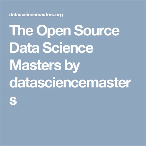 data science masters
