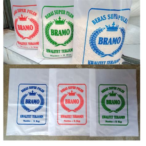 Jual Plastik beras 5 kg cap BRAMO isi 100 lembar - Biru - Kota ...