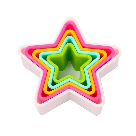 SYGA Pentagonal Star Shape Cookie Cutter Set 5 Pieces Set Mold for ...