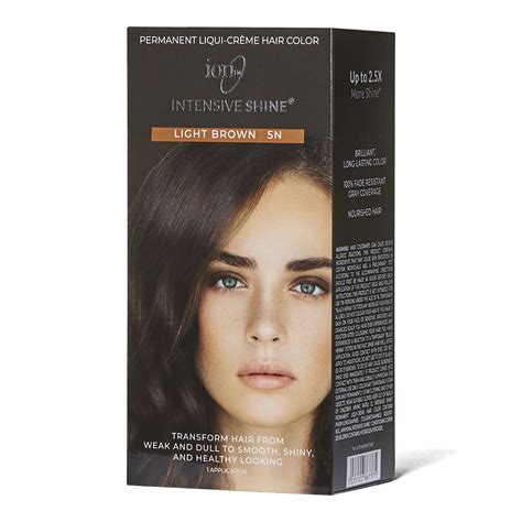ion Intensive Shine Hair Color Kit Light Brown 5N | Hair Color Kit ...