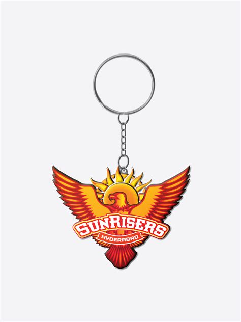 Buy Orange and White Digital Print SRH Logo Wooden Keychains - (Pack of ...